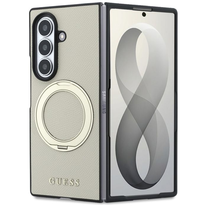Guess nakładka HC Magnetic Ring Stand Grained PU Classic Logo do Samsu
