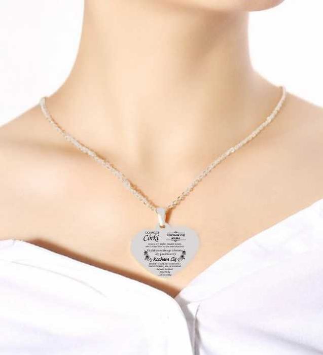 Wisiorek SERCE Z Grawerem dla Córki ZS1164