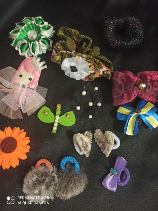 ціна за все. Резинки, ризинки, для дівчаток для волосся