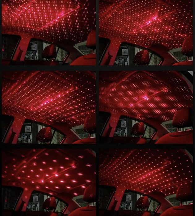 Led para carro vermelho novo tecto