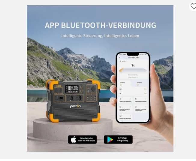 Зарядка станція PECRON 2200 ВТ E1500LFP 1536 Вт·год / портативна повер