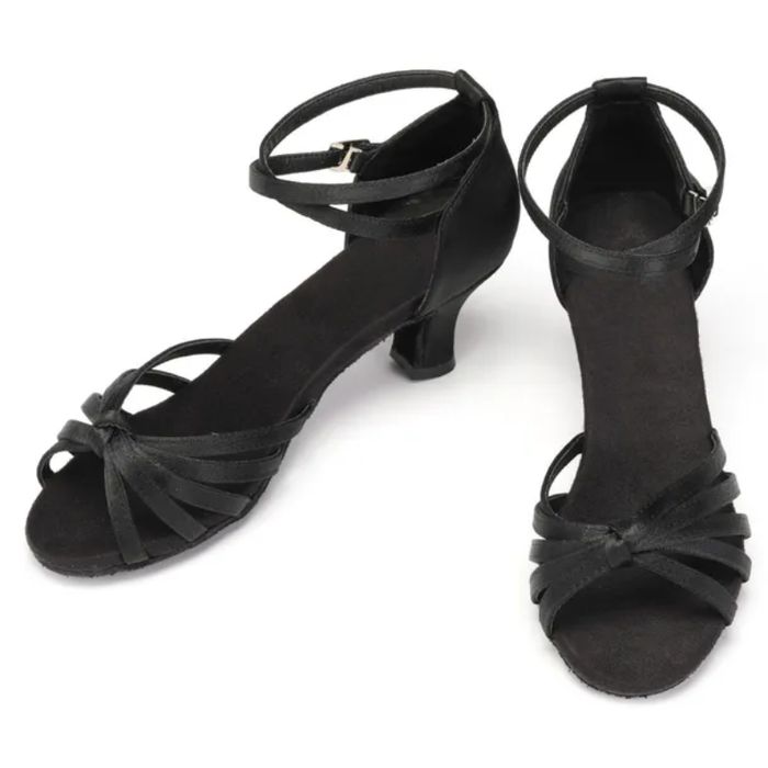 Buty taneczne damskie EU41 (24,5cm) czarne obcas 5,5 cm