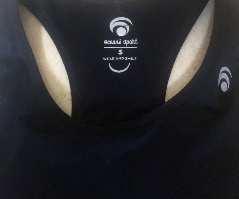 Komplet Czarny Legginsy XS Top S set Sport Yoga Oceans apart