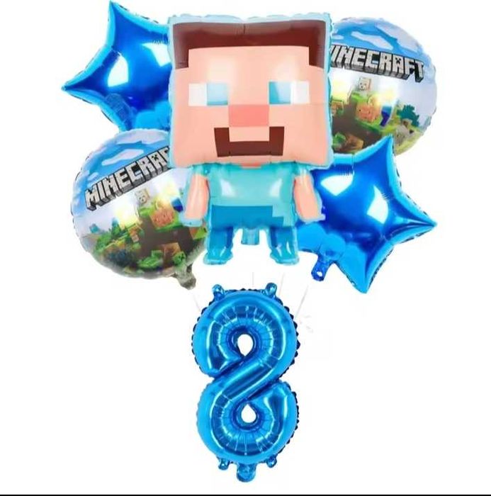 Повітряні кульки, фотозона Майнкрафт Minecraft