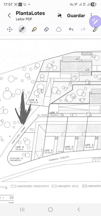 Terreno c/projeto em  Guimarães com  310 m2