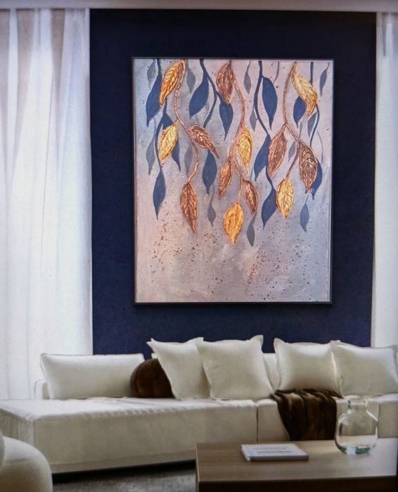 Інтер'єрна картина на полотні, текстурний живопис