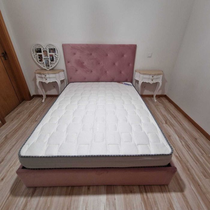 Camas de Casal Estofadas de Luxo 199€ Disp. em Várias Cores! 190x140m!