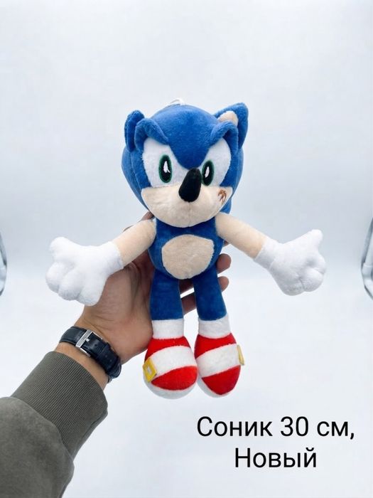 Мягкая игрушка Соник 30 см — плюшевый ежик