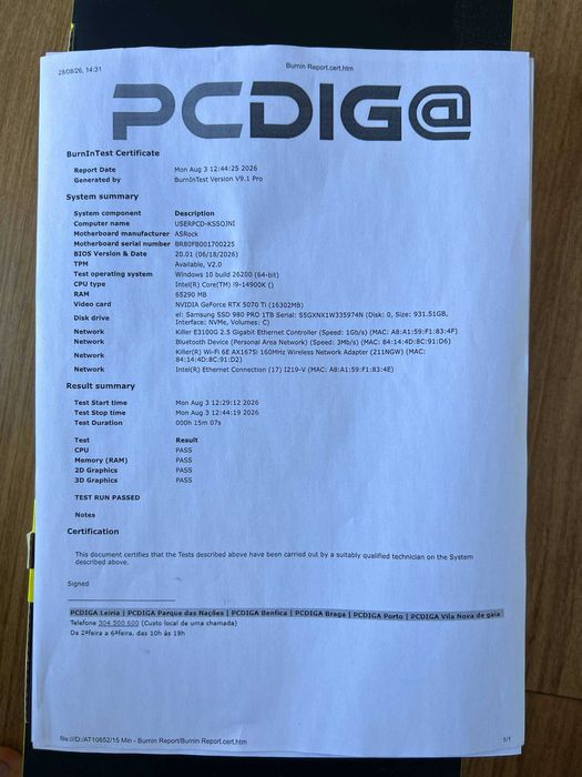 PC Gaming High-End—i9-14900K/RTX 5070 Ti/64GB DDR5—Garantia PCDIGA