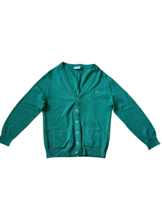 Zielony wełniany sweter Lacoste