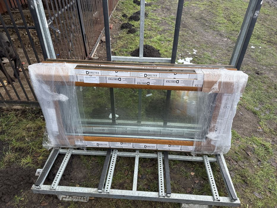 Okna 140/90 cm zloty dab