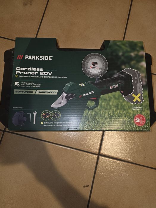 Akumulatorowe nożyce do gałęzi PAAS 20-Li B1, sekator parkside 20v