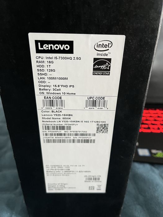 Ігровий ноутбук Lenovo Legion Y520-15IKBN