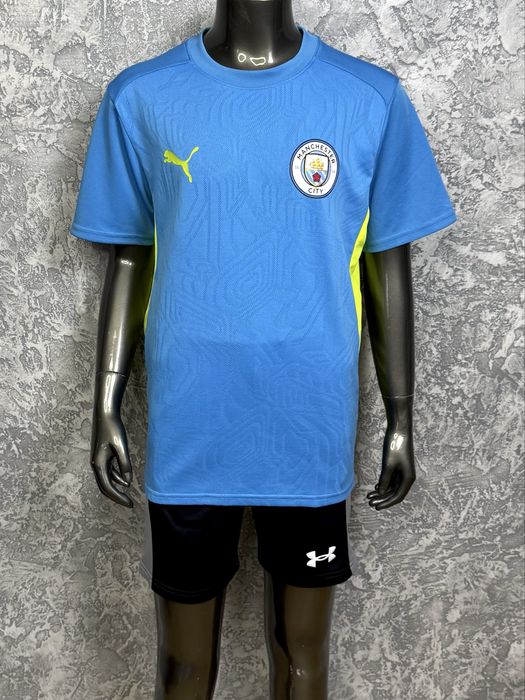 Puma Manchester City dry cell футболка 164 см 13-14 лет подростковая голубая, оранжевая