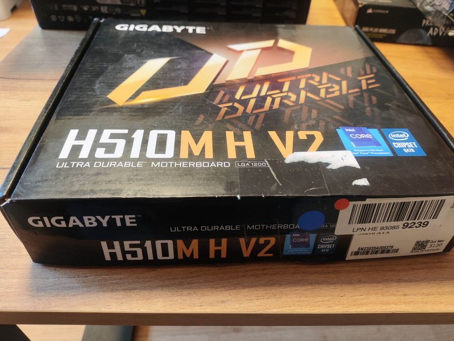 gigabyte h510m h v2 lga1200 uszkodzona wygięte piny box