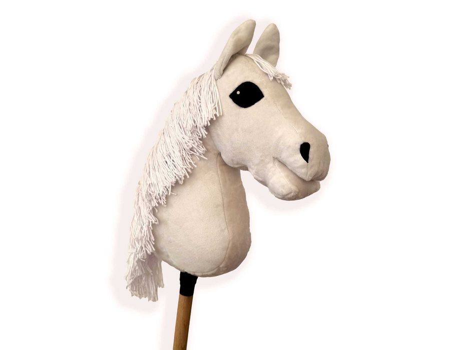 Hobby horse koń na kiju dzień dziecka brązowy biały czarny szary