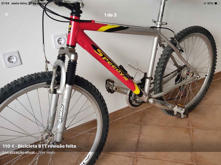 Bicicleta de aluminio roda 26 bom estado