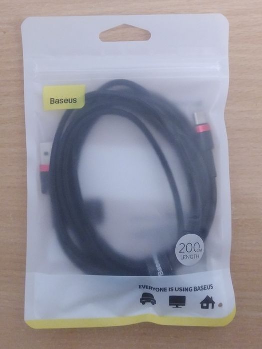 Кабель Baseus 60W, 3А, 2м, USB-А/USB-C