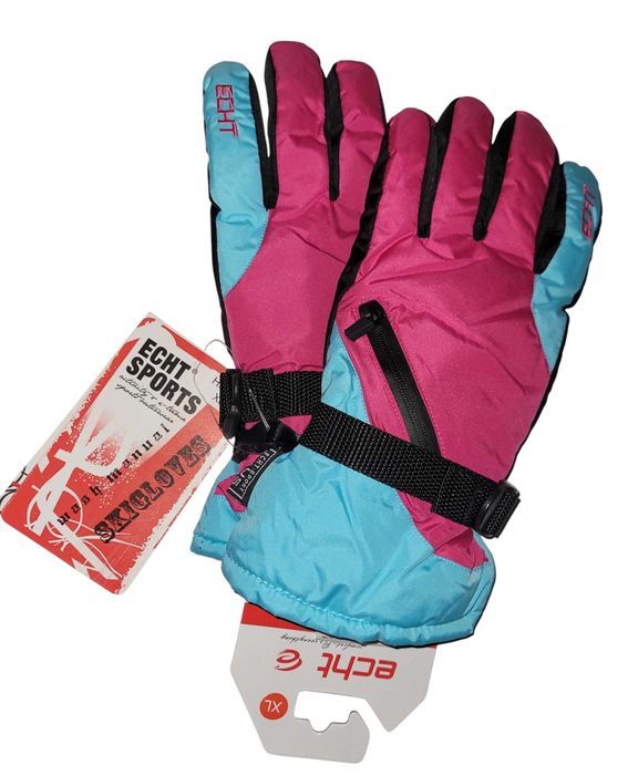 Rękawiczki Narciarskie Damskie Zimowe XL Rękawice Ocieplane Wodoodporn