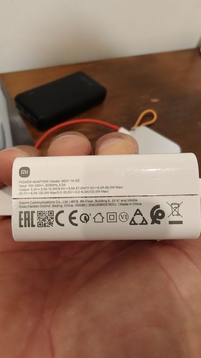Carregador xiaomi Gan 120w