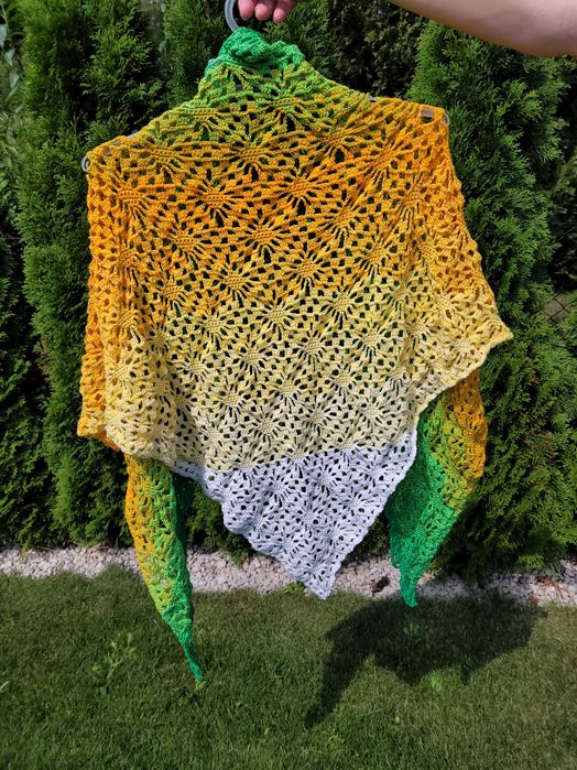 chusta szydełkowa ombre