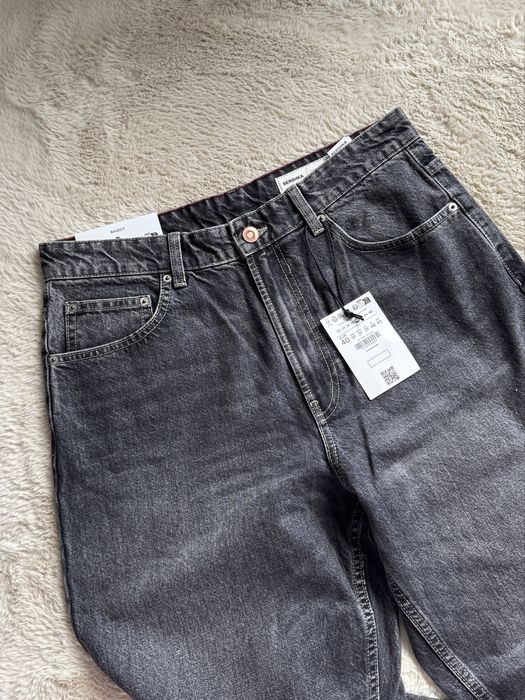 Широкі Джинси BERSHKA Baggy Fit Оригінал Широкие Джинсы Мужские Черные Серые