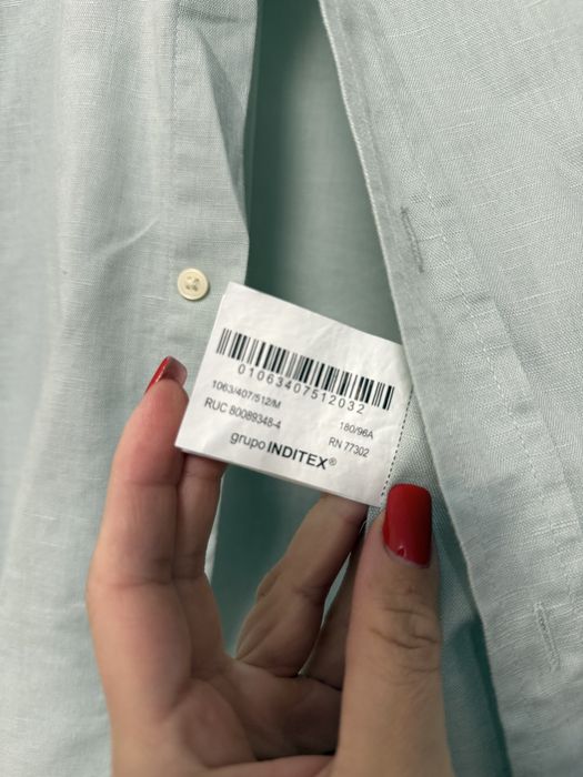 Сорочка zara men колекція 2025 лляна