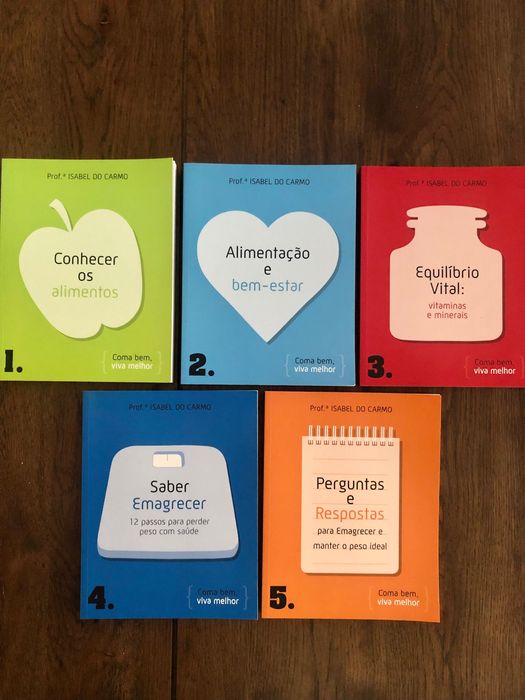 Coleção de livros "Coma Bem, Viva Melhor" de Isabel do Carmo