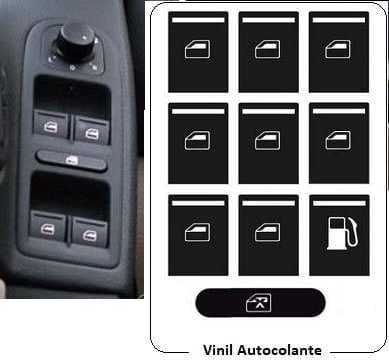 Kit Vinil Reparação Botões Interior Renault / VW Golf / Touareg