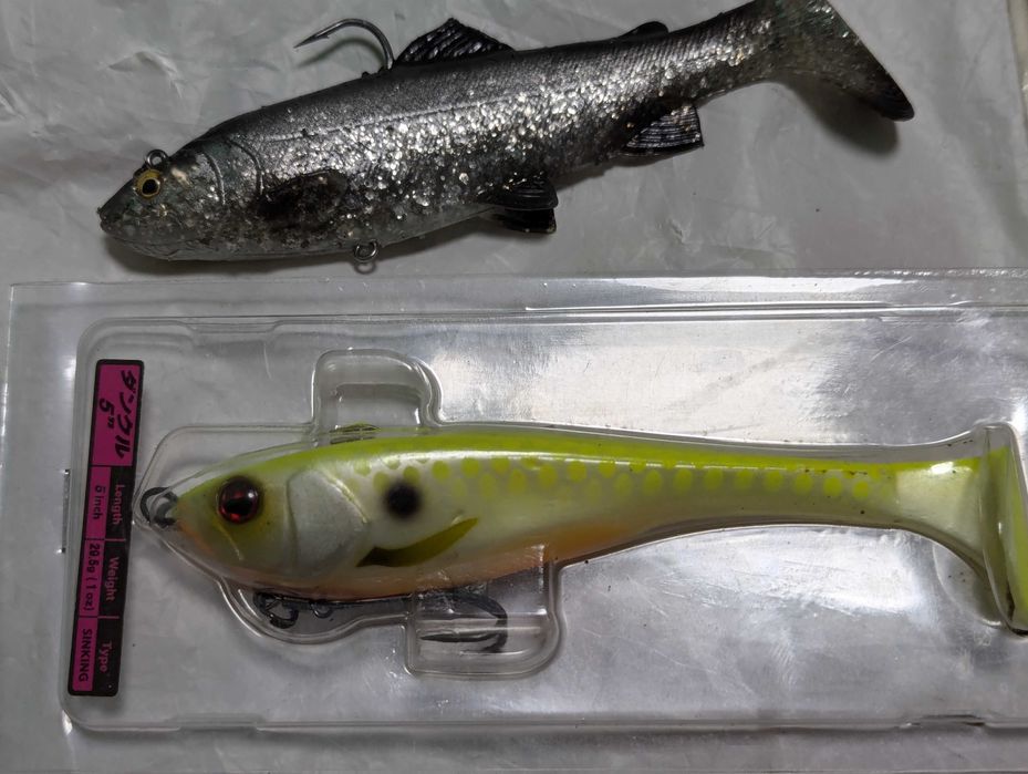 Фирменные большие силиконовые приманки Raid Japan, Megabass, Jackall