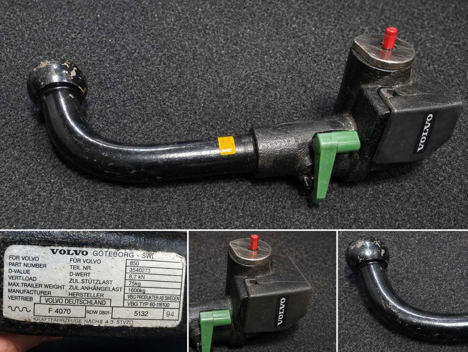 engate de reboque original Volvo para modelos como o Volvo 850.