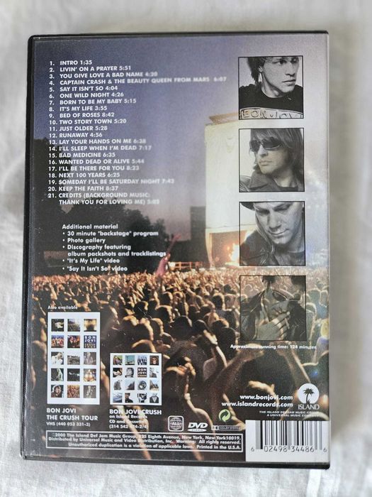 DVD Bon Jovi - The Crush Tour