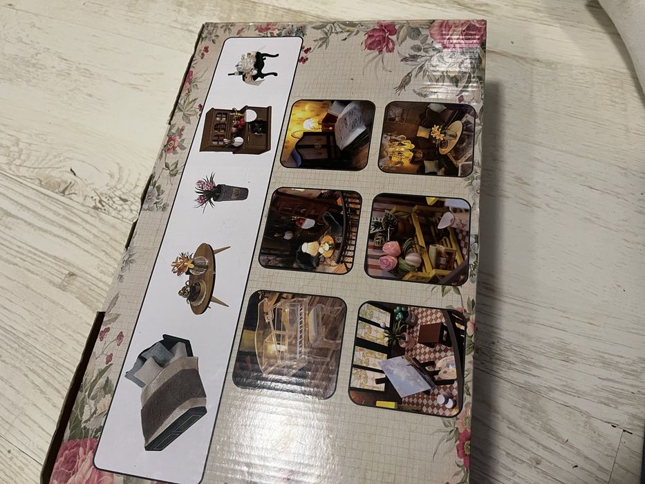 DIY Drewniany model Domek Miniatura Zabawka do Samodzielnego zlozenia