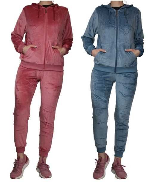 Welurowy komplet dresowy damski mix kolor rozmiary od M-XXL