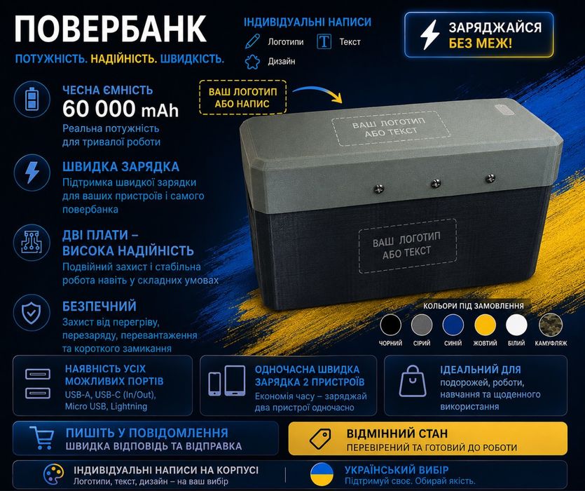 Повербанк  універсальний