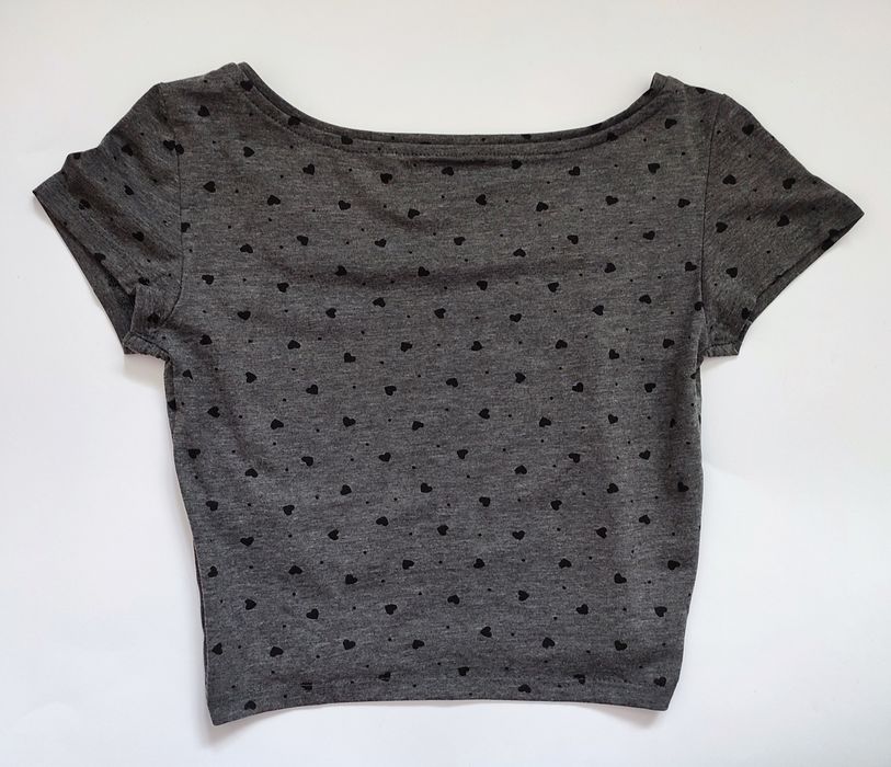 C&A cropp top w serduszka S kawaii japan emo punk gothic
