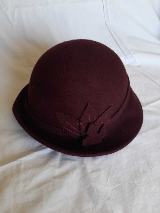 Chapéu bordeux 100% lã
