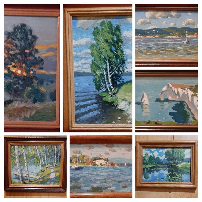 Картины миниатюра пейзаж масло