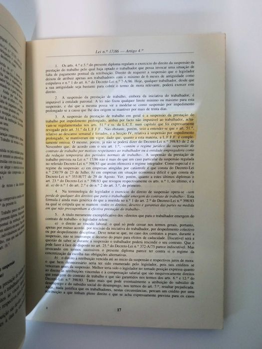 Legislação anotada sobre salários em atraso, de Soveral Martins