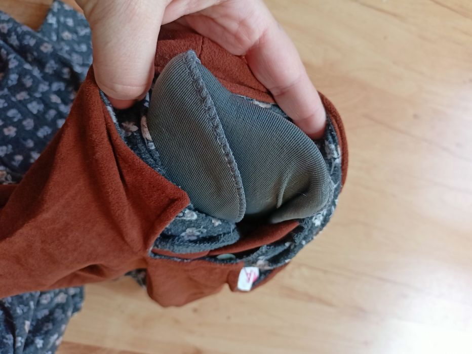 Suienka ciążowa vintage z łączonych materiałów, wloska L Xl