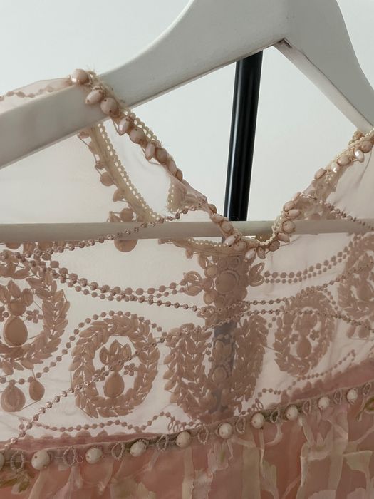 Vestido curto, rosa seco