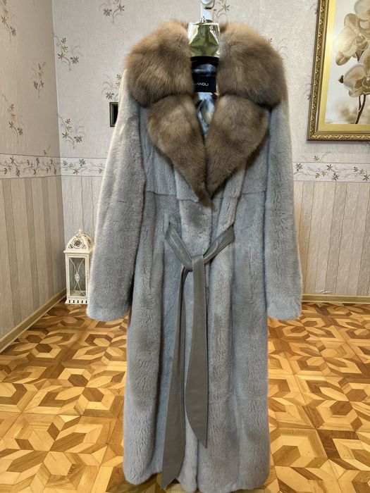 Норкова шуба Manoli Греція норка комір соболь