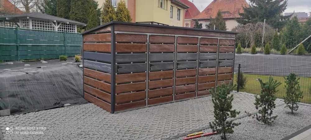 Typowy Garaż Blaszany GRAFITOWY – Blaszak -Garaże Blaszane – Maj-Blach