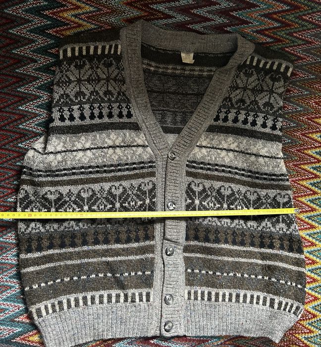 Vintage Sweter Made In Italy z wzorami Fair Isle Retro