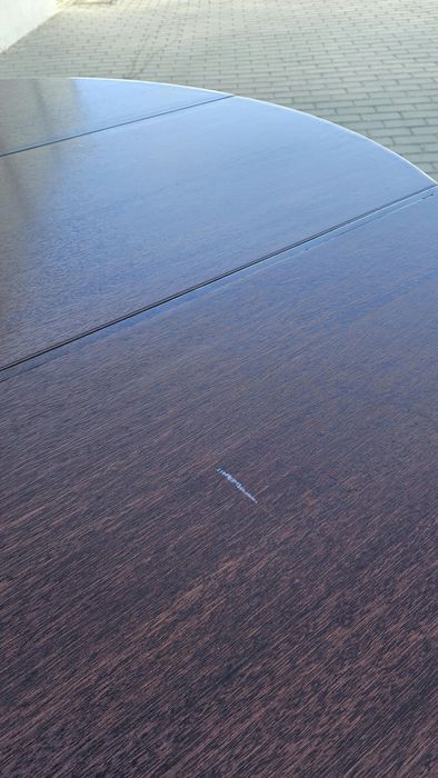Mesa em Madeira com Abas Rebatíveis e 2 Gavetas