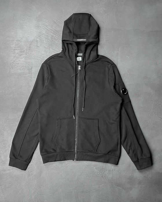 Худі C.P. Company Fleece Zipper Hoodie Black