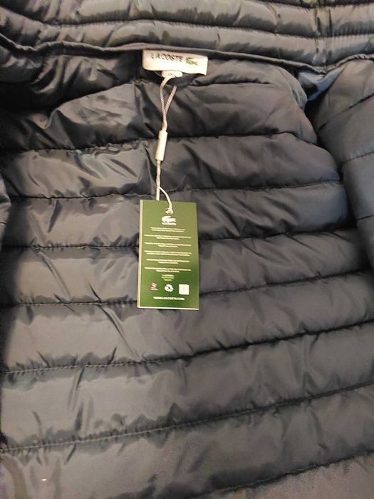 Casaco Lacoste Masculino Acolchoado Azul.