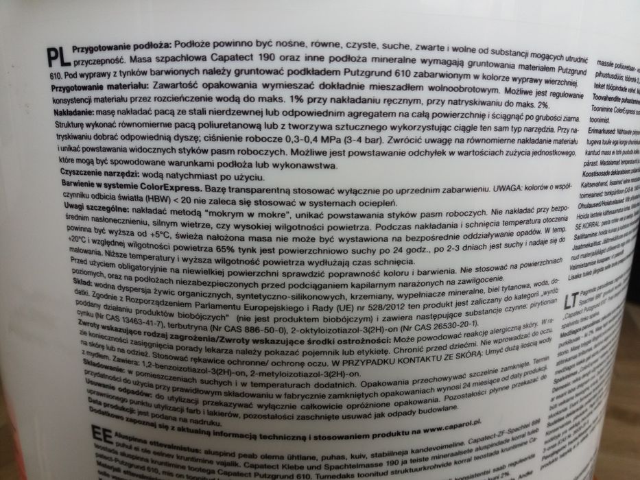 Tynk silikonowy Caparol Capatect AmphiSilan Fassadenputz K15 baranek