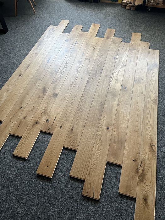 Podłoga Drewniana Dąb Rustic, 13x140x2000mm, 4faza, Olej UV Rzeszów