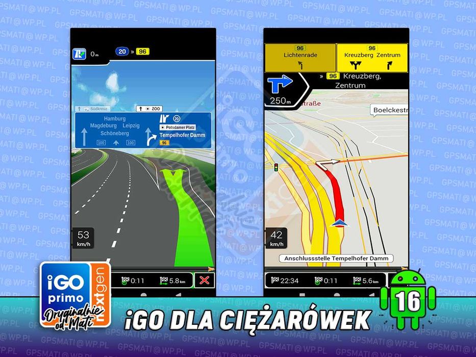 iGO Nawigacja 2026 + Najnowsze Mapy dla Kierowców TIR na Ciężarówki dla Android 16 i starszych - Primo Nextgen Truck